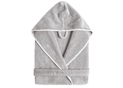 Graccioza "Bee Waffle" Kimono Bathrobe in Silver