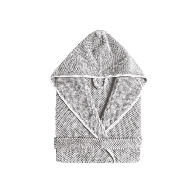 Graccioza "Bee Waffle" Kimono Bathrobe in Silver