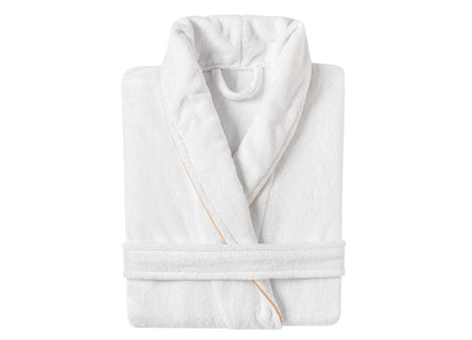 Graccioza "Continental" Bathrobe in White/Gold