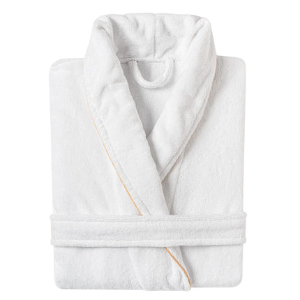Graccioza "Continental" Bathrobe in White/Gold