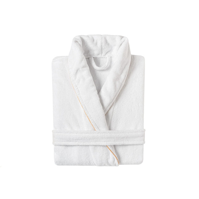 Graccioza "Continental" Bathrobe in White/Gold