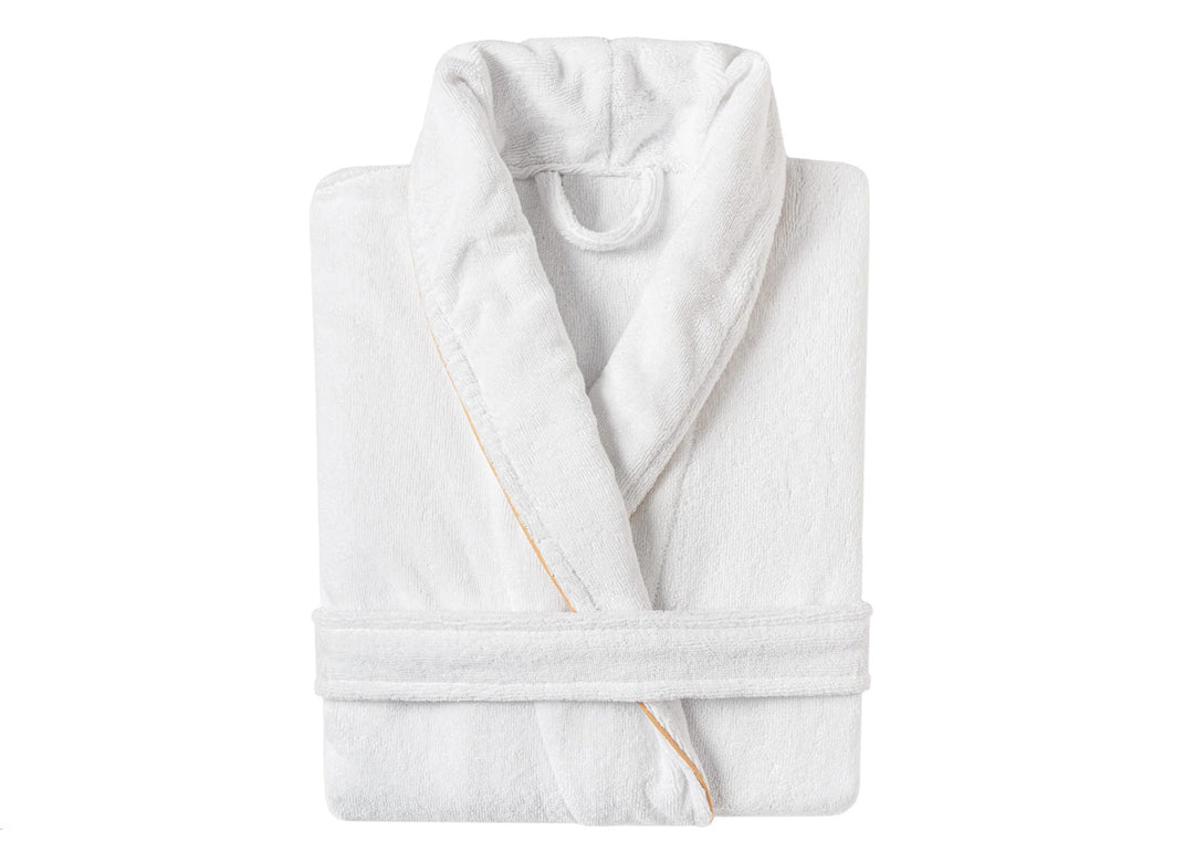 Graccioza "Continental" Bathrobe in White/Gold