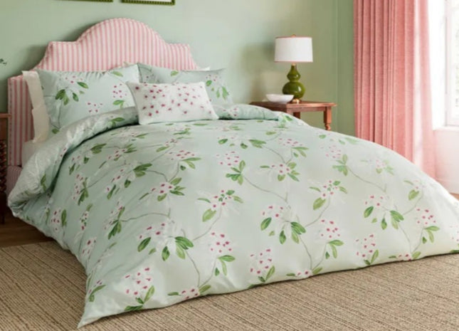 Sanderson "Oleander" Duvet Cover in Aqua