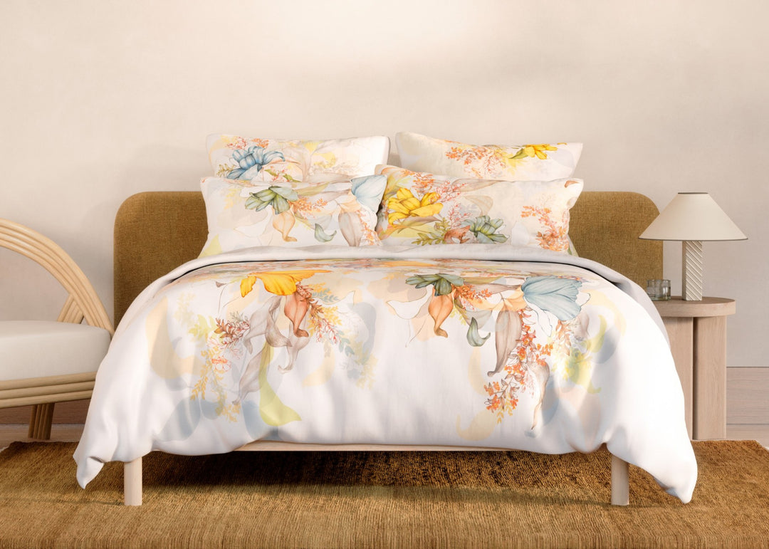 Sheridan "Treni" Duvet Cover Set in White