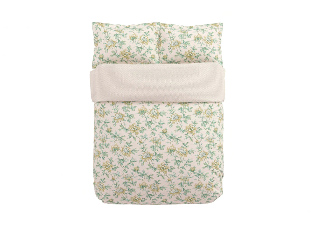 V&amp;A "Peony Blossom" Duvet Cover Set in Green