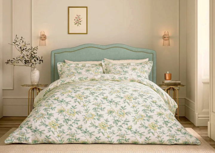 V&amp;A "Peony Blossom" Duvet Cover Set in Green