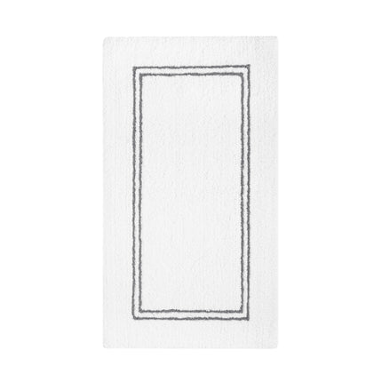 Graccioza "Continental" Bath Towels & Rug Collection in White/Silver