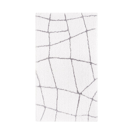 Graccioza "Amalia" Bath Towels & Bath Rug Collection in White/Silver