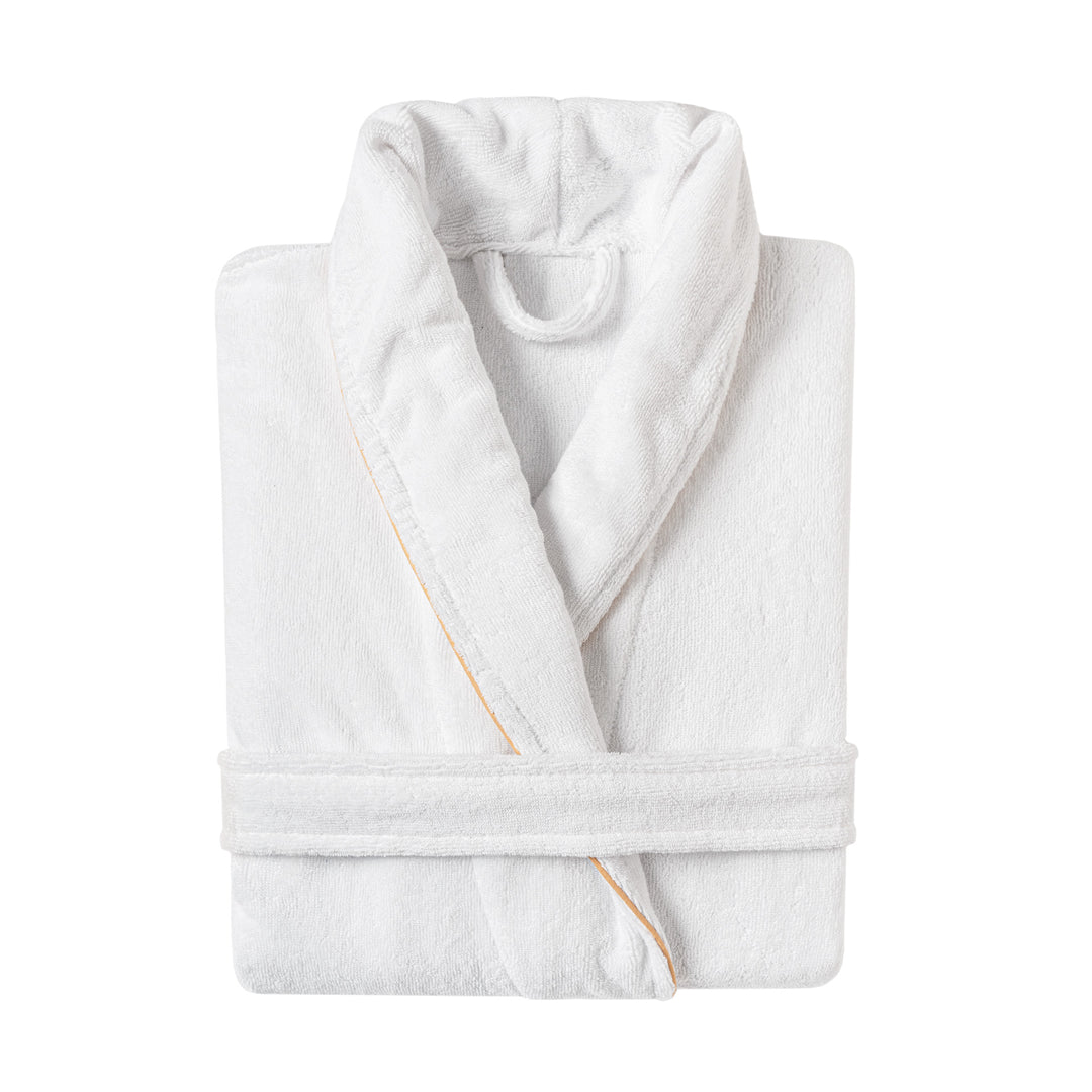 Graccioza "Continental" Bathrobe in White/Gold