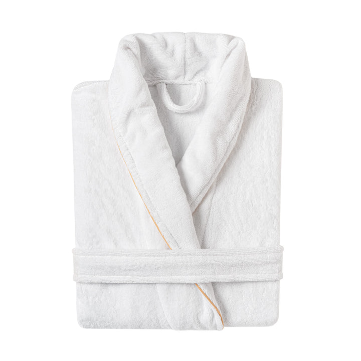 Graccioza "Continental" Bathrobe in White/Gold