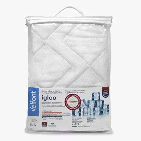 Velfont "Igloo" Thermo-regulating Quilted Pillow Protector
