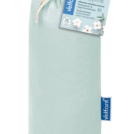 Velfont "Respira Pu" 100% Organic Cotton Waterproof Pillow Protector (Multiple Colours)