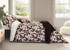 Bedeck of Belfast "Aris" Duvet Cover and Oxford Pillowcase in Mulberry (Burgundy)