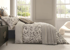 Bedeck of Belfast "Asha" Duvet Cover and Oxford Pillowcase in Grey