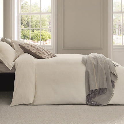 Bedeck of Belfast "Asha" Duvet Cover and Oxford Pillowcase in Chalk