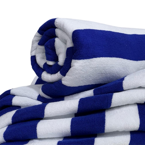 Linen Obsession "Pool Towel" in Blue and White Stripe