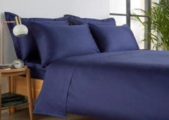 Christy "400 TC Sateen" Plain Dyed Sheets in Colour Navy