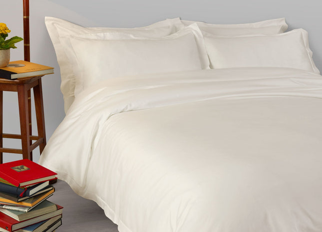 Amalia "Suave" 430 Thread Count Bed Linen with Single Embroidery Line in Cream