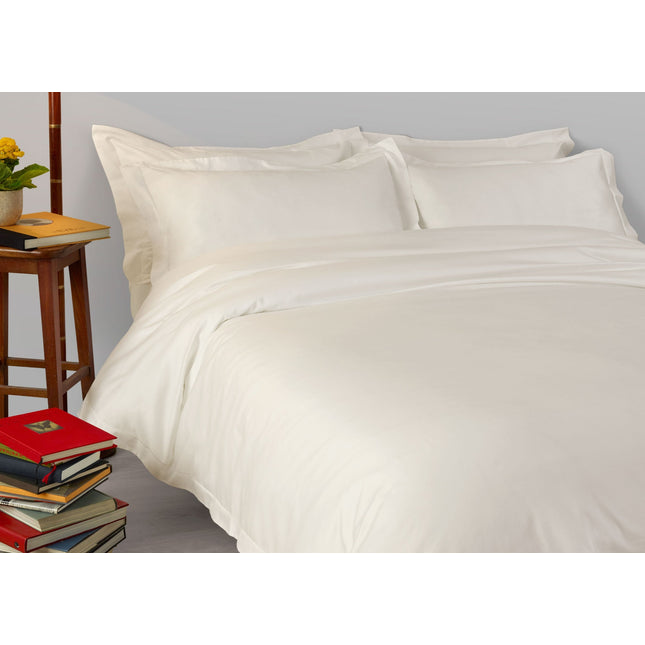 Amalia "Suave" 430 Thread Count Bed Linen with Single Embroidery Line in Cream