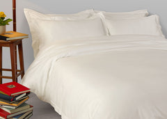 Amalia "Suave" 430 Thread Count Bed Linen with Single Embroidery Line in Cream