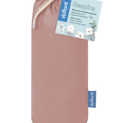 Velfont "Respira" 100% Organic Cotton Waterproof Pillow Protector (Multiple Colours)
