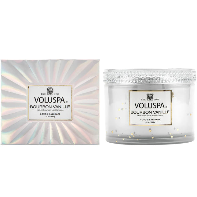 Voluspa "Bourbon Vanille" Corta Maison Boxed Glass Candle