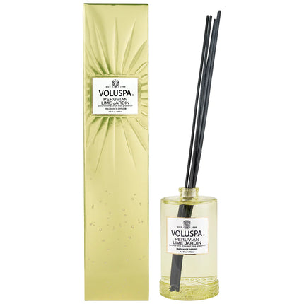 Voluspa "Peruvian Lime Jardin" Fragrance Diffuser with reeds