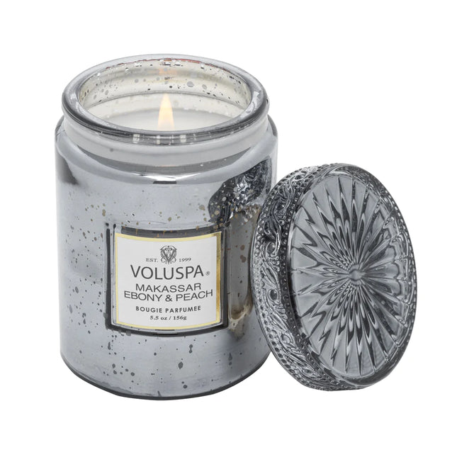 Voluspa "Makassar Ebony & Peach" Candle in Jar