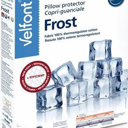 Velfont "Frost" 100% Outlast Knitted Cotton Standard Pillow Protector White