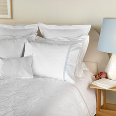 Amalia "Camila" Duvet Cover and Standard Oxford Pillowcase in White