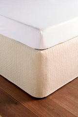 Christy "Amalfi Quilted Bed Skirt" (Valance) in Colour Linen