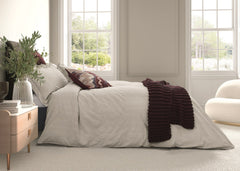 Bedeck of Belfast "Aris" Duvet Cover and Oxford Pillowcase in Silver
