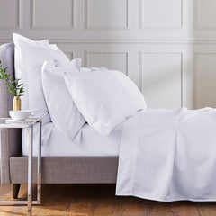 Bedeck of Belfast "1000TC Egyptian Cotton Sateen" Plain Dyed Sheets in White