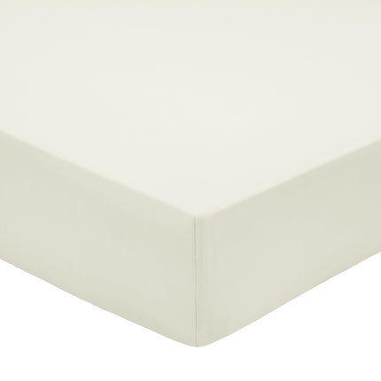 Bedeck of Belfast "200TC Pima Cotton Percale" Plain Dyed Sheet in Chalk