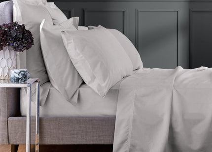 Bedeck of Belfast "1000TC Egyptian Cotton Sateen" Plain Dyed Sheet in Silver