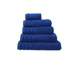 Linen Obsession "Zero Twist" Bath Towels Collection in Midnight Blue