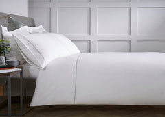 Christy "Broadway" Duvet Cover Sets in White with Silver Embroidery