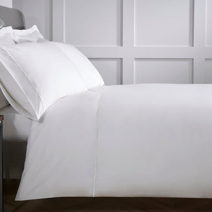 Christy "Broadway" Duvet Cover Sets in White with White Embroidery