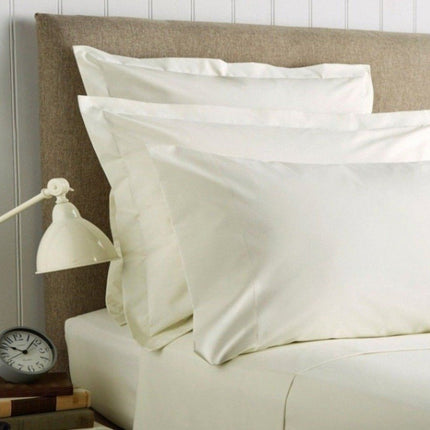 Christy "400 TC Sateen" Plain Dyed Sheets in Ivory (cream)