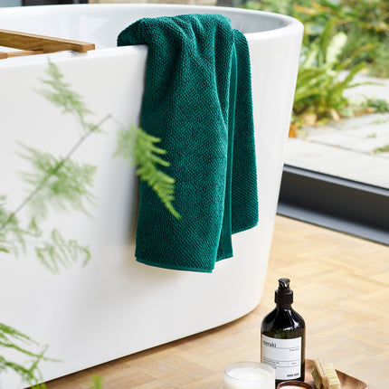 Christy "Brixton" Bath Towels Collection in Emerald Green