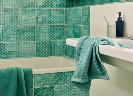 Christy "Brixton" Bath Towels Collection in Mineral Green