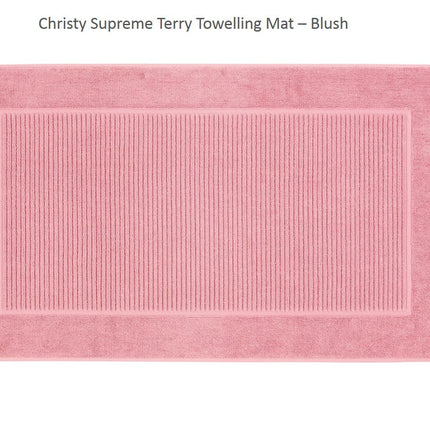 Christy "Supreme" Bath Towels & Mat Collection in Blush
