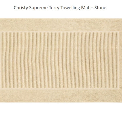 Christy "Supreme" Bath Towels & Mat Collection in Stone
