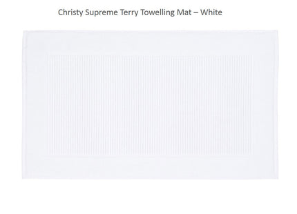 Christy "Supreme" Bath Towels & Mat Collection in White