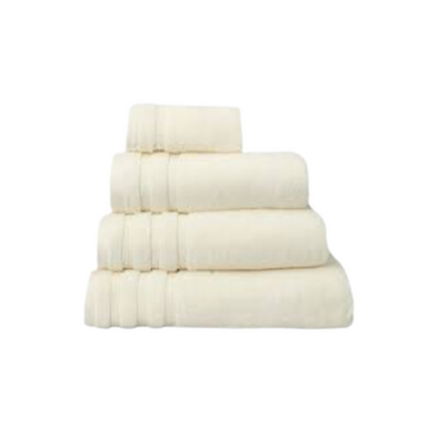 Linen Obsession "Zero Twist" Bath Towels Collection in Cream