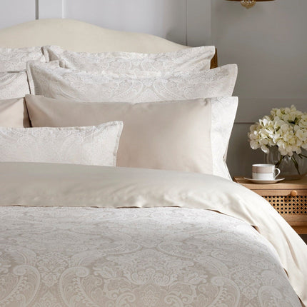 Christy "Emah" Jacquard Comforter Sets in Oyster Colour