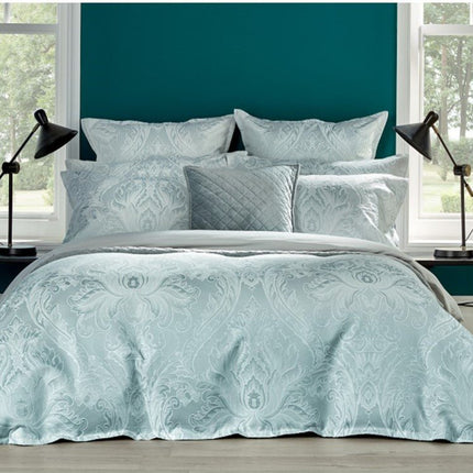 Christy "Fairfield" Jacquard Comforter & Bedspread Sets in Duck Egg Colour