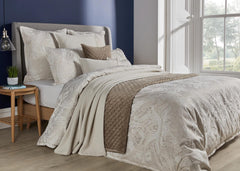 Christy "Fairfield" Jacquard Comforter Set in Oyster Colour