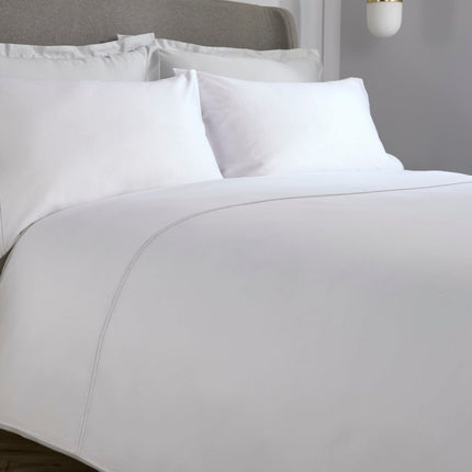Christy "Franklin" Duvet Cover Sets in White with White Embroidery