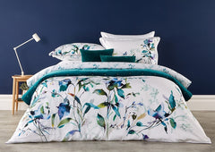 Christy "Gardenia" Comforter Set in Prussian Blue